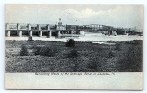 LOCKPORT, IL  Illinois~ CONTROLLNG WORKS of Drainage Canal c1900s Postcard