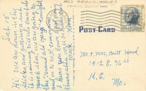 Beach Scenes 1963 Comic Humor Kropp linen Postcard 21-11537