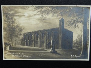 Somerset GLASTONBURY ABBEY St. Josephs Chapel c1930s RP Postcard by C.W. & Co.