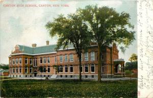 c1906 Postcard; Canton High School, Canton NY St. Lawrence County posted