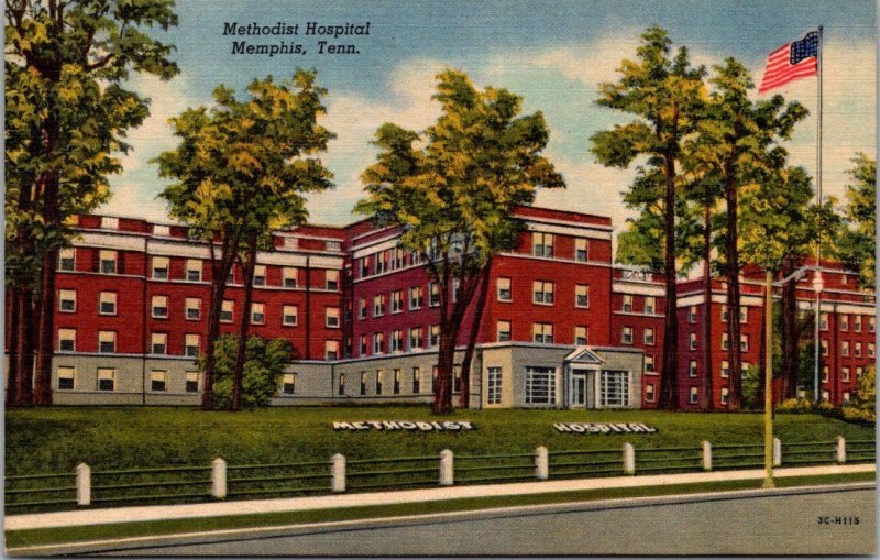 Tennessee Memphis Methodist Hospital Curteich