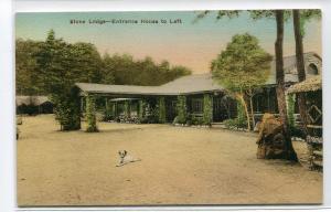 Stone Lodge Entrance House Endless Caverns New Market Virginia postcard