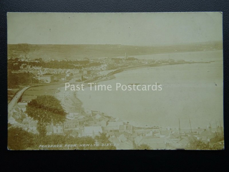 Cornwall PENZAMCE FROM NEWLYN - Old RP Postcard by Valentine