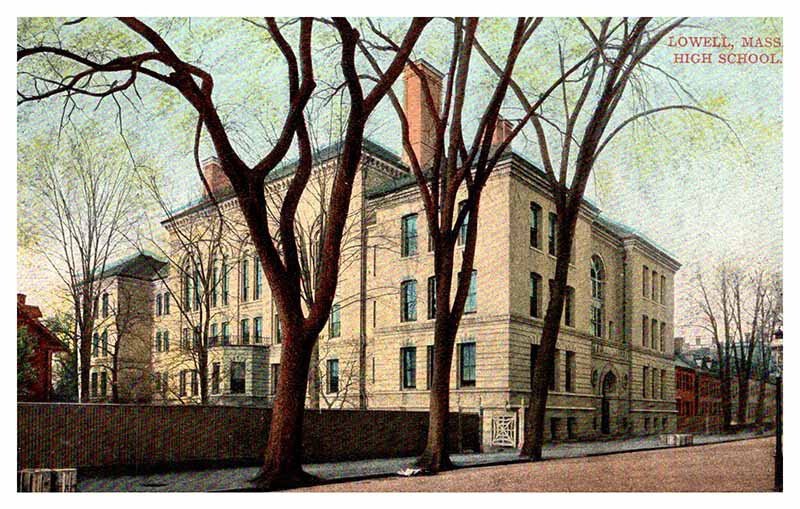 Postcard SCHOOL SCENE Lowell Massachusetts MA AS7192
