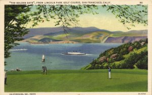 PC GOLF, CA, SAN FRANCISCO, LINCOLN PARK GOLF COURSE, Vintage Postcard (b45876)
