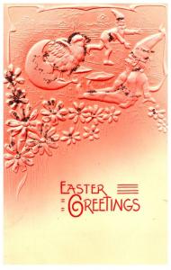 Easter, Gnomes, hatching chick , embossed