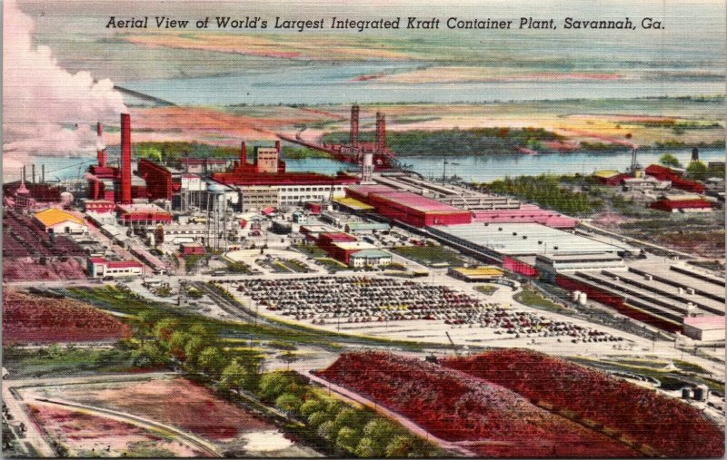 WORLD'S LARGEST INTEGRATED KRAFT CONTAINER PLANT, SAVANNAH, GA.