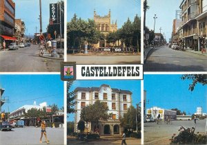 Postcard Europes Spain Barcelona Castelldefels multi view 