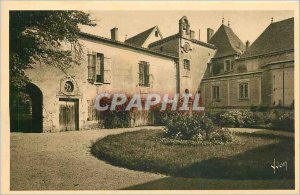 Old Postcard Prisse Saone et Loire Montceau courtyard of the castle lamartine...
