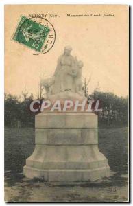 Old Postcard Aubigny Cher Great Monument Gardens