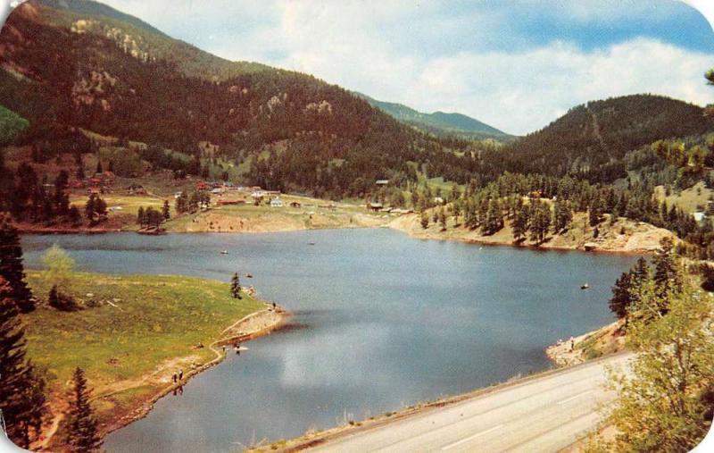 Lake Isabel Colorado Recreation Area Birdseye View Vintage Postcard K58078