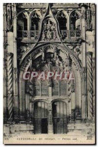 Postcard Old Cathedral of Senlis South Portal