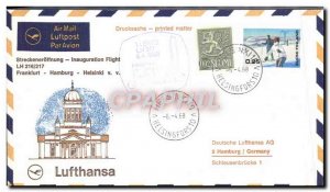 Letter Frankfurt Hamburg Helsinki 6 April 1968 Lufthansa