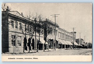 Atwater Minnesota Postcard Atlantic Avenue Exterior Building View c1940 Vintage