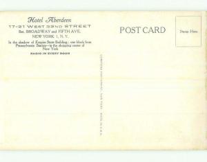 Five Views On One Postcard - Aberdeen Hotel New York City NY HQ0416