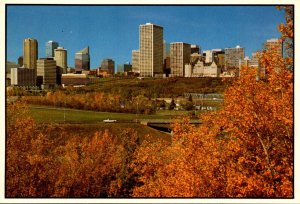 Canada Edmonton Skyline In Autumn