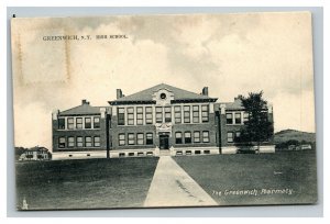 Vintage 1908 Tuck's Postcard The Greenwich Pharmacy High School New York