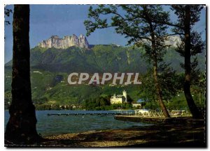 Modern Postcard Duingt Lake Annecy Chateau Terrace before the peninsula in th...