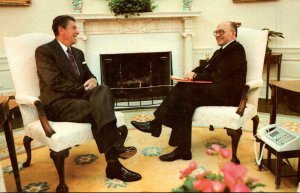 President Ronald Reagan and Prime Minister Menachem Begin Of Israel