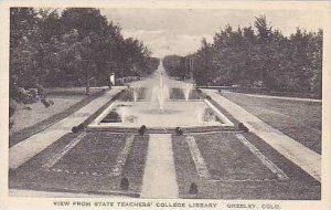 Colorado Greeley View From State Teachers College Library Albertype