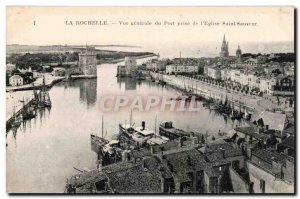 Old Postcard La Rochelle port General View from the & # 39eglise Saint Sauveur