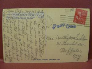 Old Postcard WV -  Hancock Bridge Potomac River Connecting WV and MD