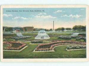 W-border GARDEN SCENE Rockford Illinois IL AF7012