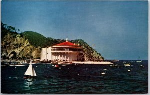 Catalina Casino Beautiful Unique Present Bay Entertainment Facility CA Postcard