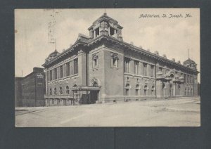 Post Card Antique St Joseph MO The Auditorium