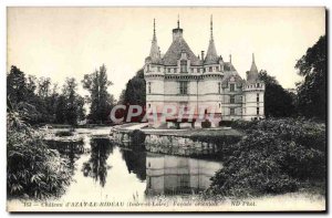 Old Postcard Azay Le Rideau Chateau Eastern Facade