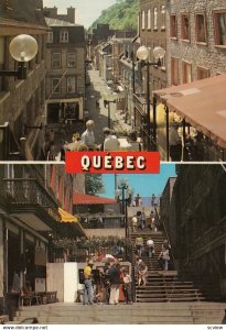 QUEBEC, Quebec, Canada, 1980s; L'escalier surnommee Casse-Cou, 2-views