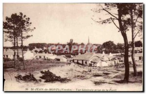 Old Postcard St Jean de Monts Vue Generale Taking the Fort