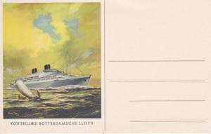 Koninklijke Rotterdamsche Lloyd Holland Ships Rotterdam Lloyd Postcard D21