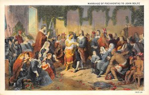 Marriage Of Pocahontas To John Rolfe History Unused 