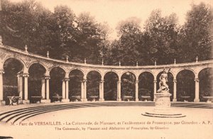 Vintage Postcard Parc De Versailles The Colonnade By Mansart And Abduction