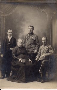 RPPC German Army WWI Soldiers in Uniform, Family, Father & Son? 1914-18