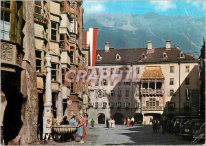 Modern Postcard Innsbruck Herzog Friedrich StraBe Und Mit Nordkette goldenem ...