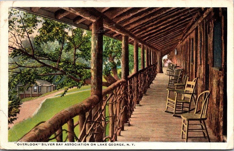 Overlook, Silver Bay Association on Lake George NY c1916 Vintage Postcard V75