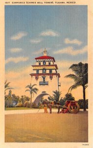 Campanie Chimes Bell Tower Tijuana Mexico Tarjeta Postal Unused 