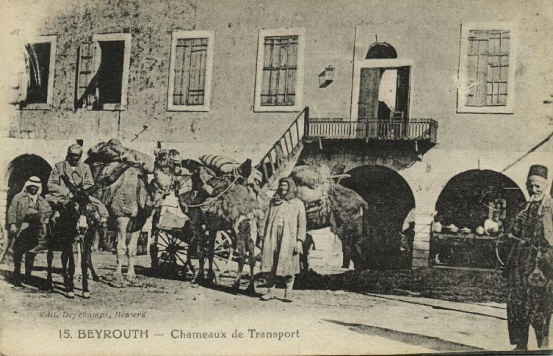 lebanon, BEIRUT BEYROUTH, Chameaux de Transport, Camel (1920s) Deychamps 15