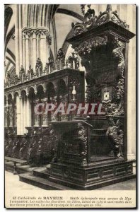 Postcard Old Bayeux stall the Episcopal Bishop Lemonnier Weapons