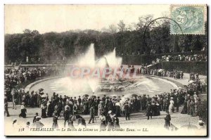 Old Postcard Versailles Latona Basin In A Day Of Large water