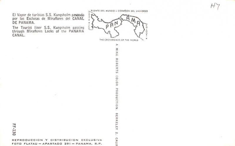 Tourist Liner SS Kungsholm Panama Canal Panama Unused 