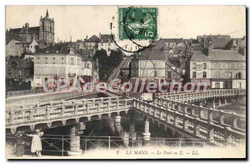 Postcard Le Mans Old Bridge In X