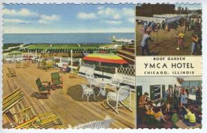YMCA Hotel ~ Chicago Illinois IL ~ Wabash Ave. Linen Postcard 
