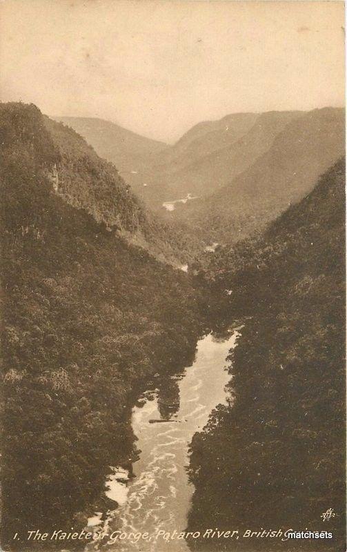 C-1910 Kaieteur Gorge Potataro River British Guiana Tuck Sepia postcard 5518