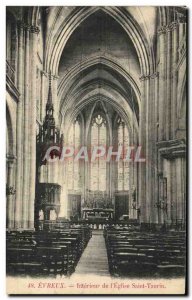 Old Postcard Evreux Interior From I & # 39Eglise Saint Bullfighting