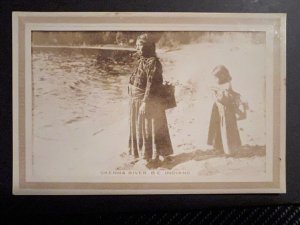 Mint USA Skenna River RPPC BC Indians Native Americans