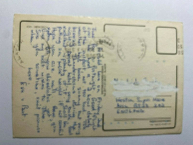 POSTED   PICTURE POSTCARD -  MENORCA MAP     (KK845)