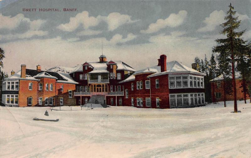 Brett Hospital, Banff, Alberta, Canada, Early Postcard, Unused